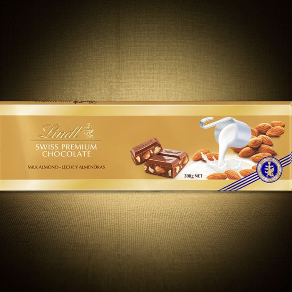 Chocolate Lindt Gold com amendôa 300g